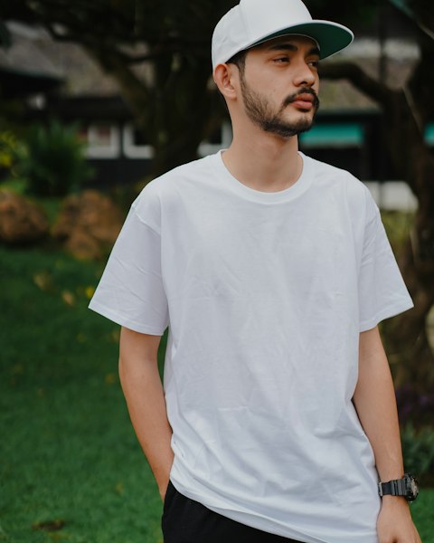 Men's Heavyweight Cotton T-Shirt in White