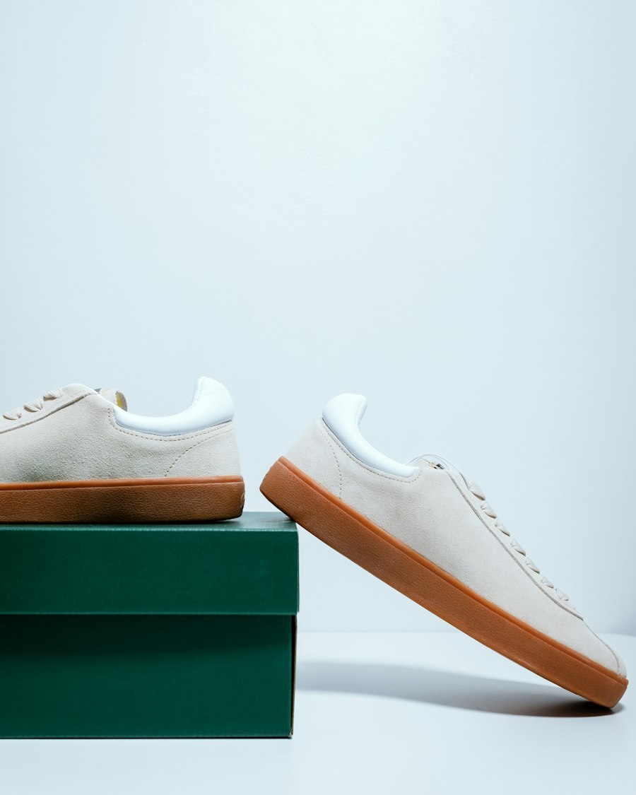 Men's Leather Low-Top Sneakers in White