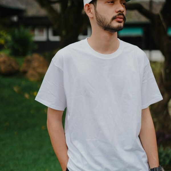 Men's Heavyweight Cotton T-Shirt in White