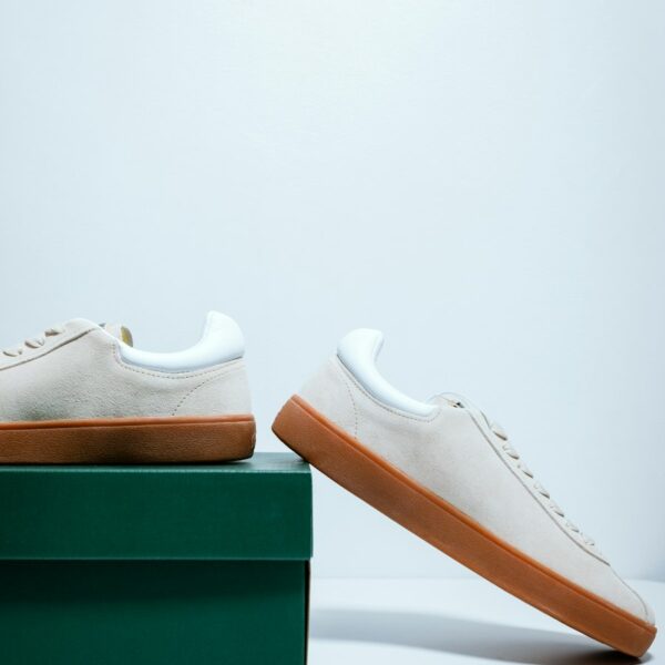 Men's Leather Low-Top Sneakers in White